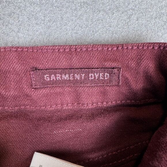 Judy Blue Garment Dyed Sz 7/28 Crop Jeans Wide Leg JB88752 Burgandy Oxblood Red - Picture 10 of 12